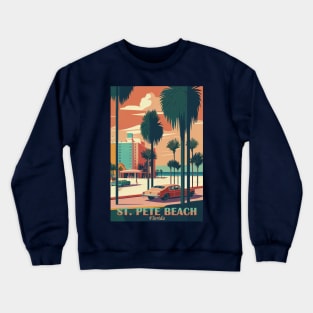 St. Pete Beach- Florida - Vintage Travel Poster Crewneck Sweatshirt
